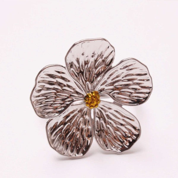 5 Leaf Flower Napkin Ring -Set of 6 - bertofonsi