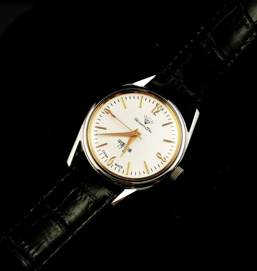 Shanghai Watch Mechanical Watch Men's Manual Spring 17 Diamond Retro Watch 8120 Reloj Hombre Dropshipping - bertofonsi