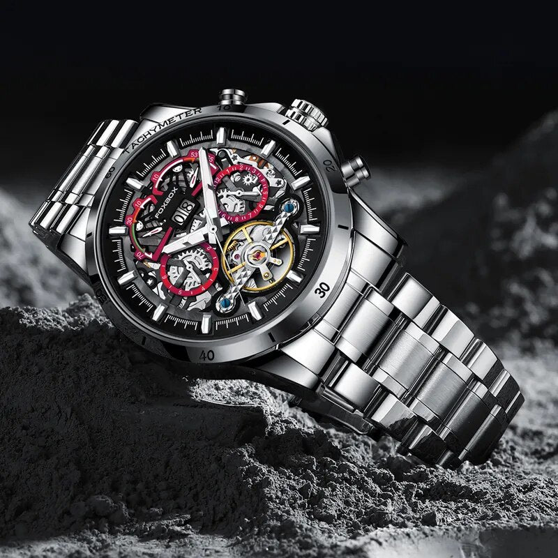 TEVISE New Skeleton Watches Mechanical Automatic Watch Men Tourbillon Sport Clock Casual Business Wrist Watch Relojes Hombre - bertofonsi