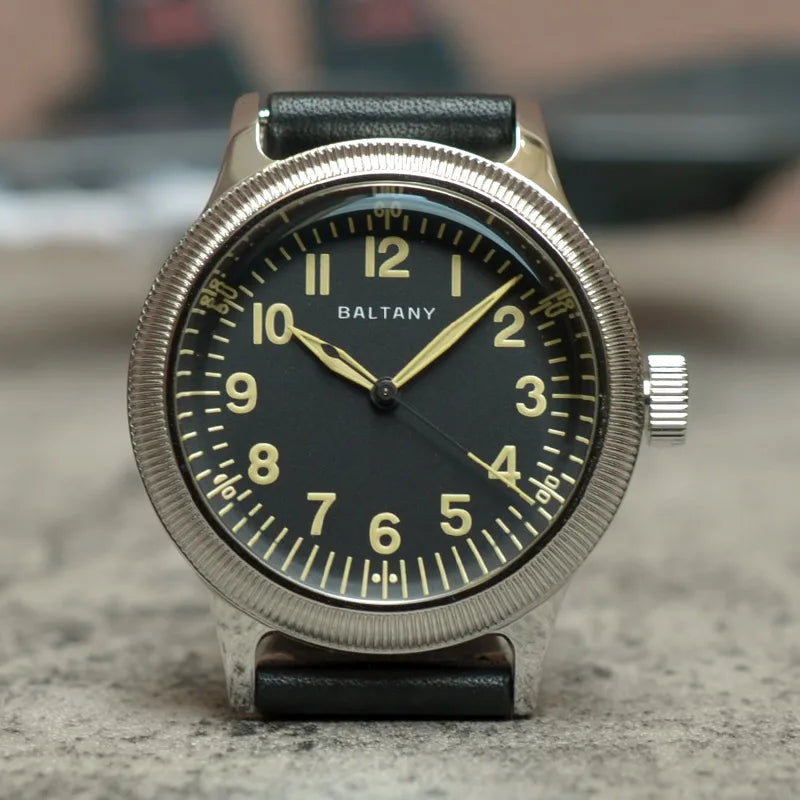 Baltany Vintage A11 Military Watch Hami Khaki Field Pioneer Homage Sapphire NH38 Us Army Retro Automatic Mechaincal Watches Men - bertofonsi
