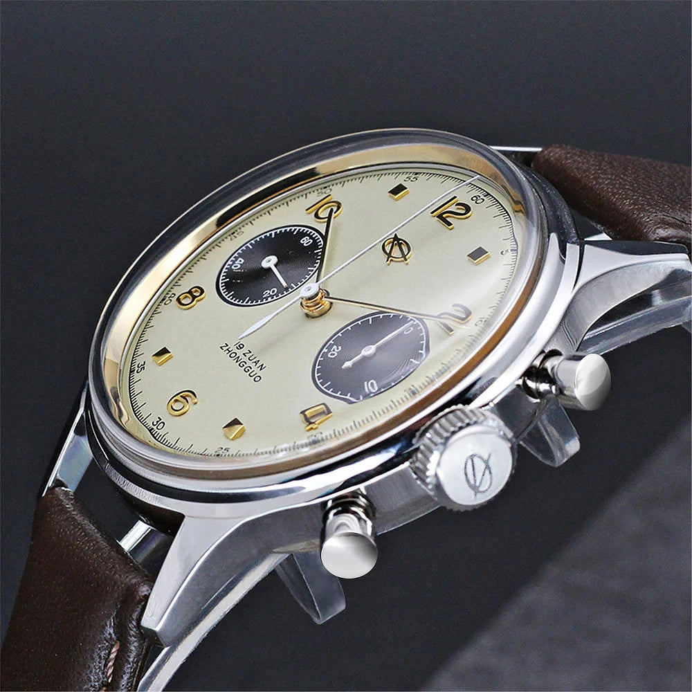 RED STAR Business Men's 1963 Chronograph Mechanical Watch 21 Zuan Original ST19 Movement Sapphire 38mm Air Force Pilot Clock - bertofonsi