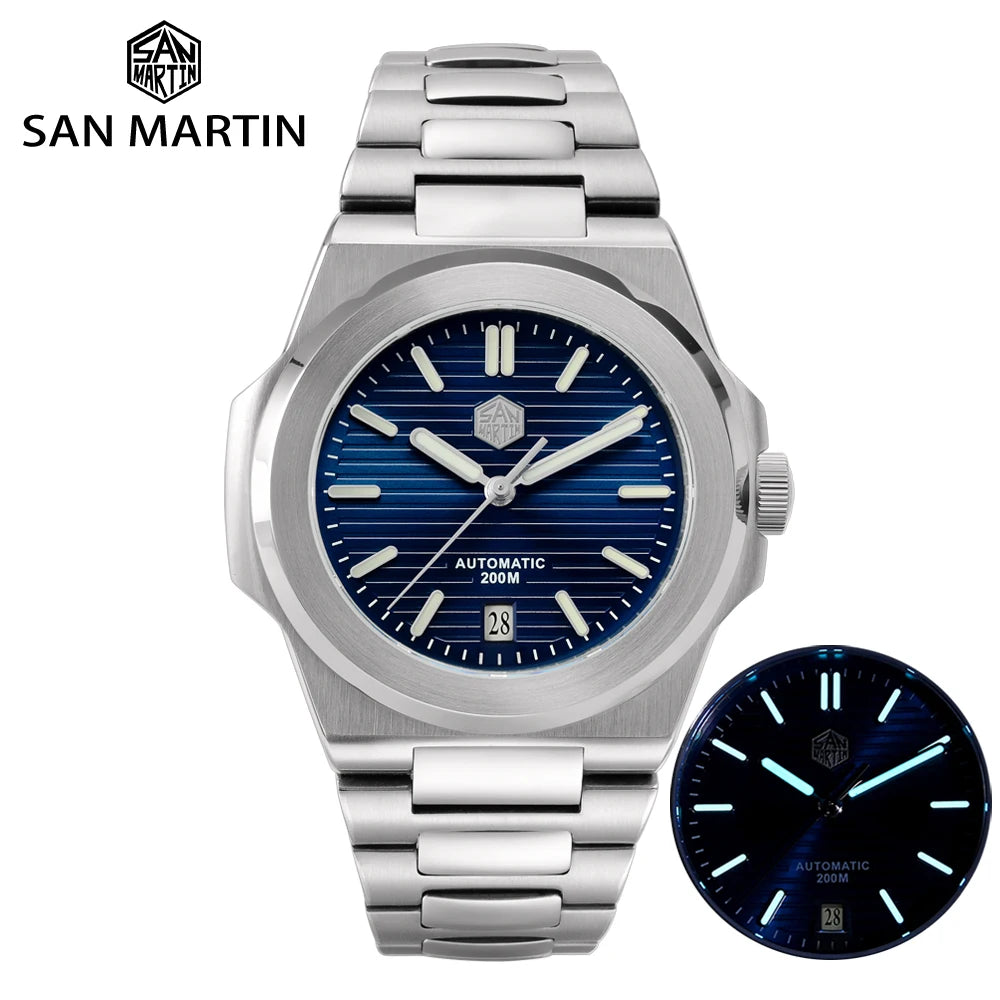San Martin 42mm Top Band Men Diving Watch Fashion Classic Luxury Automatic Mechanical Watches Sapphire Waterproof 200m Relogio - bertofonsi