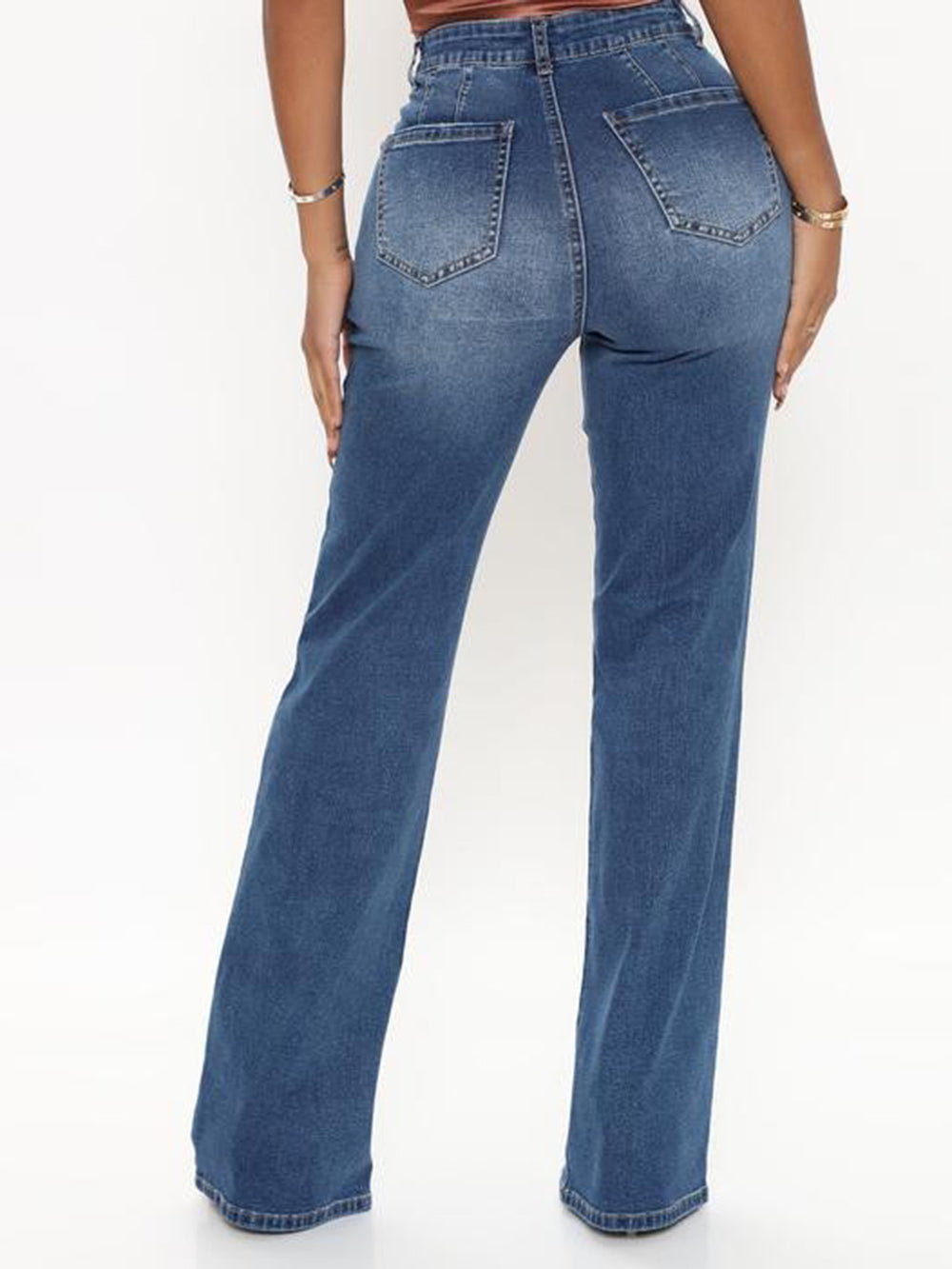 Raw Hem High Waist Jeans - bertofonsi