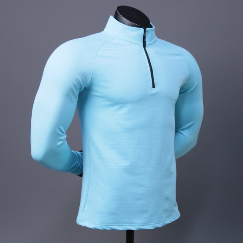 Compression Shirts Bodybuilding Football Mens Outdoor Long Sleeve Training Sporting Jerseys Quick Dry Running Man Fitness Tee - bertofonsi