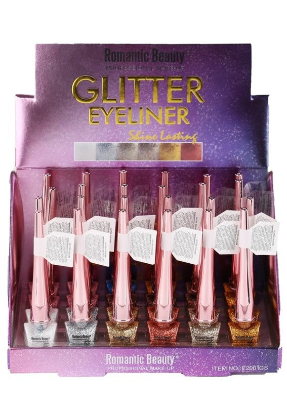 24 Units Liquid Glitter Eyeliner Gold Tone - bertofonsi