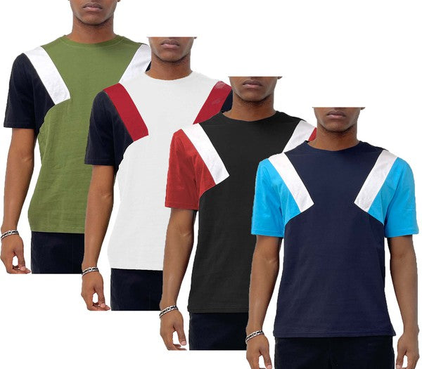 Color Block Short Sleeve Tshirt - bertofonsi