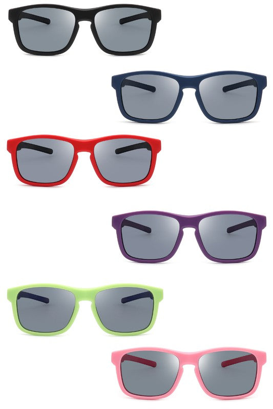 Children Classic Rectangle Polarized Sunglasses - bertofonsi