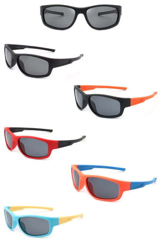 Kids Rectangle Polarized Sports Sunglasses - bertofonsi