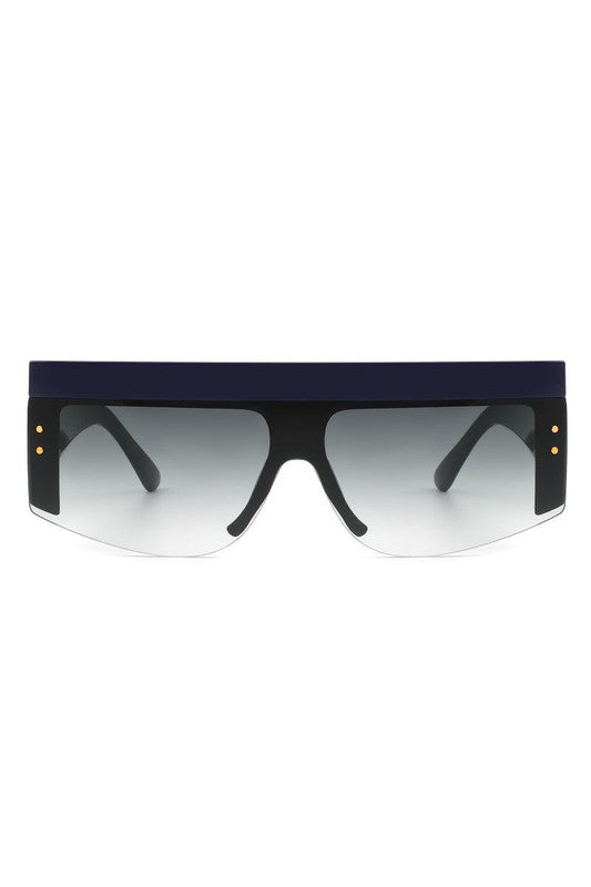Square Half Frame Vintage Fashion Sunglasses - bertofonsi