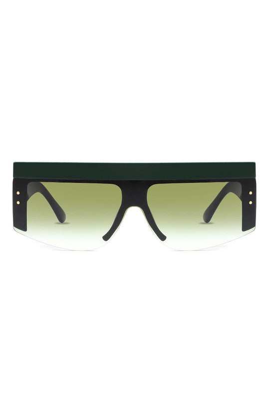Square Half Frame Vintage Fashion Sunglasses - bertofonsi