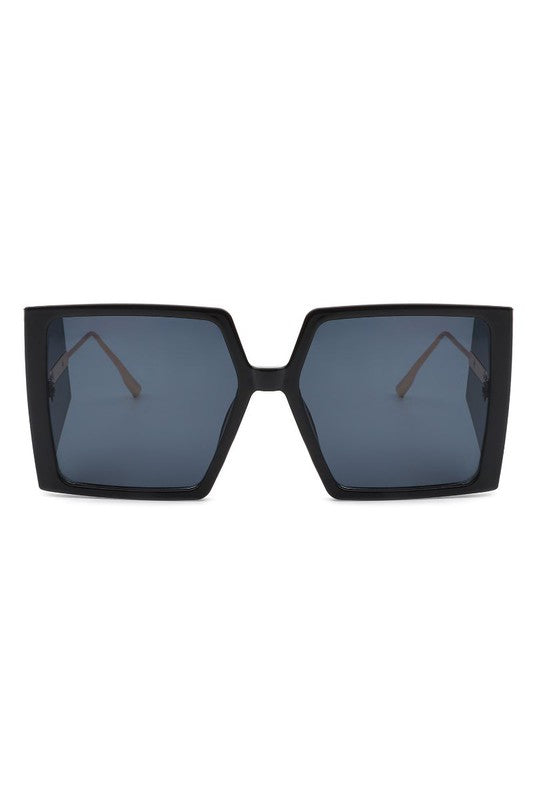 Women Square Oversize Flat Top Fashion Sunglasses - bertofonsi