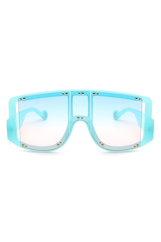 Oversize Square Fashion Shield Visor Sunglasses - bertofonsi