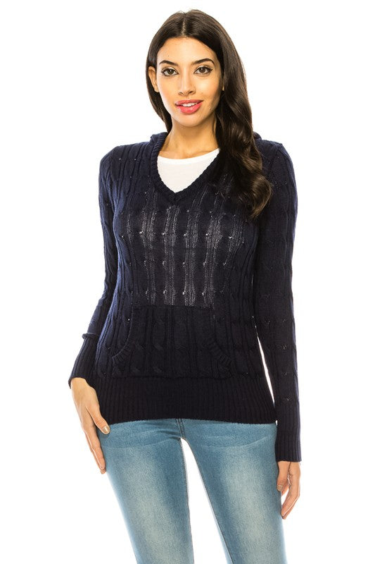 Knit hoodie sweater - bertofonsi