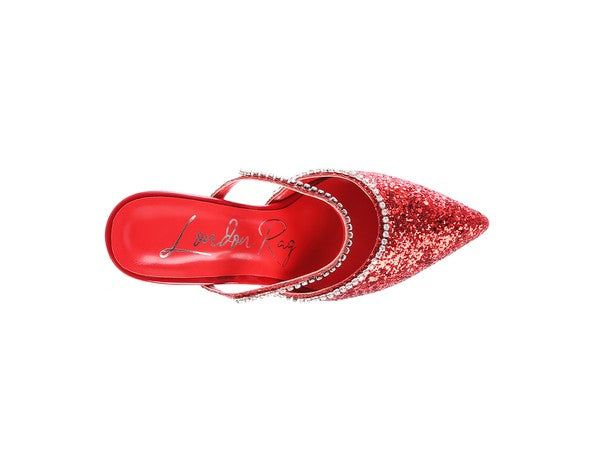 IRIS Glitter Spool Heel Sandal - bertofonsi