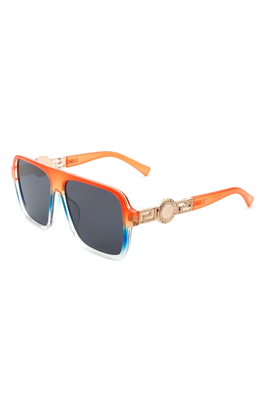 Retro Square Aviator Vintage Flat Top Sunglasses - bertofonsi