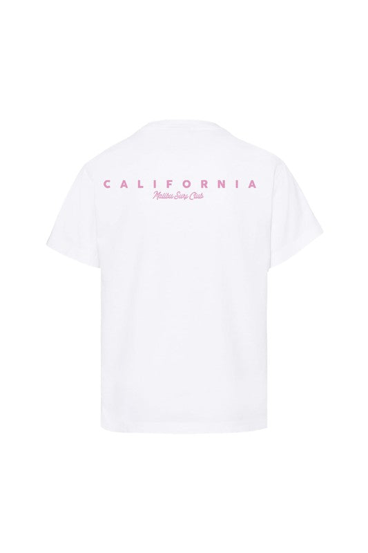Kids White Malibu T-shirt-Unisex - bertofonsi