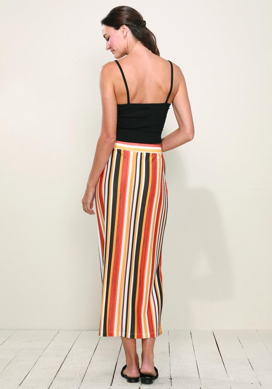 Pleione Elastic Waist Printed Maxi Skirt in XS-XL - bertofonsi