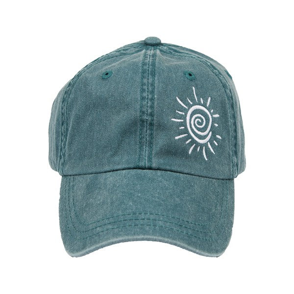 Embroidered Summer Sun Canvas Hat - bertofonsi