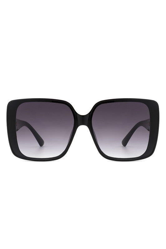 Square Retro Fashion Flat Top Women Sunglasses - bertofonsi