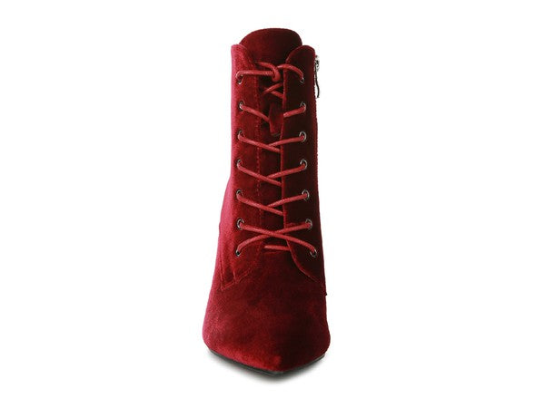 BORNSTA Velvet High Heeled Velvet Boots - bertofonsi