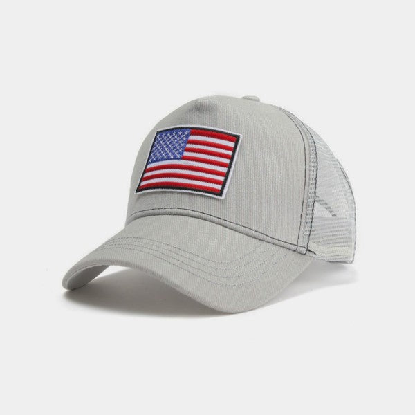 American Flag Unisex Trucker Hat - bertofonsi