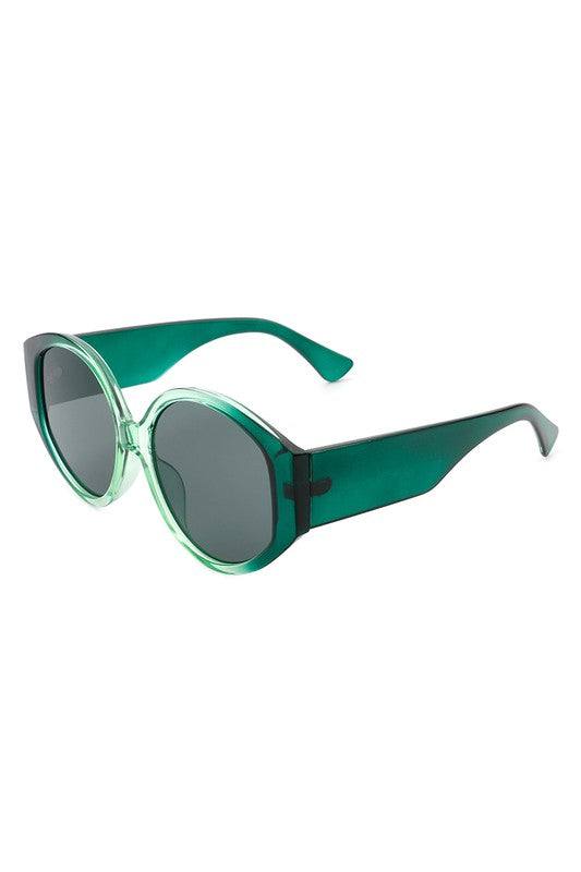 Women Round Oversize Oval Fashion Sunglasses - bertofonsi