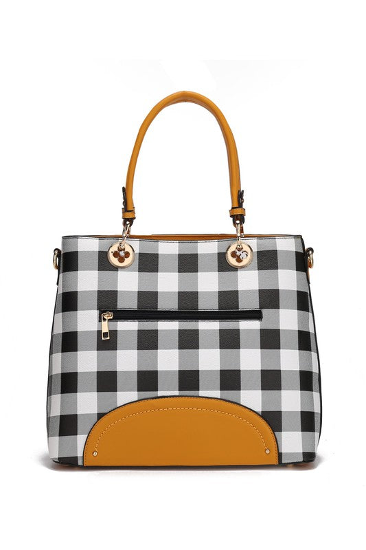 MKF Gabriella Checkers Handbag with Wallet by Mia - bertofonsi