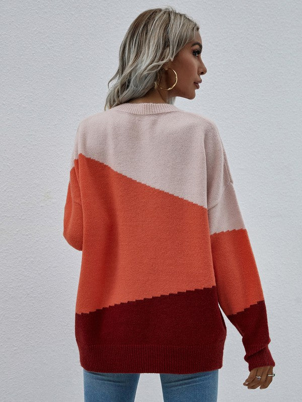 Women's Long Sleeve Round Neck Sweater - bertofonsi