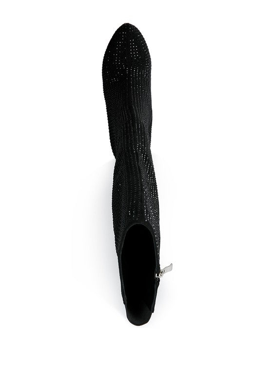 Nebula Diamante Stiletto Calf Boots - bertofonsi