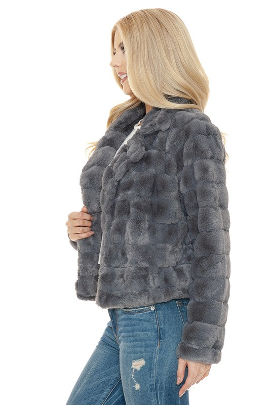 Women Faux Fur Jacket - bertofonsi