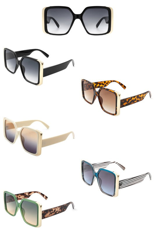 Oversize Flat Top Fashion Square Women Sunglasses - bertofonsi