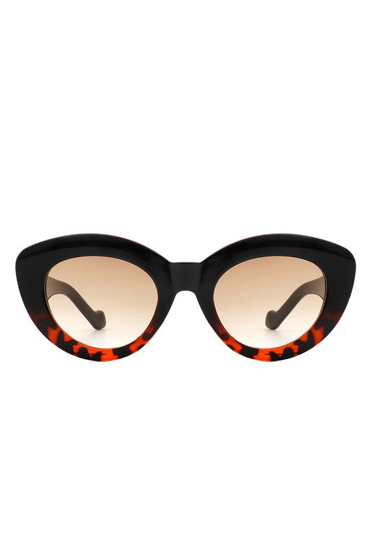 Women Oval Fashion Round Cat Eye Sunglasses - bertofonsi