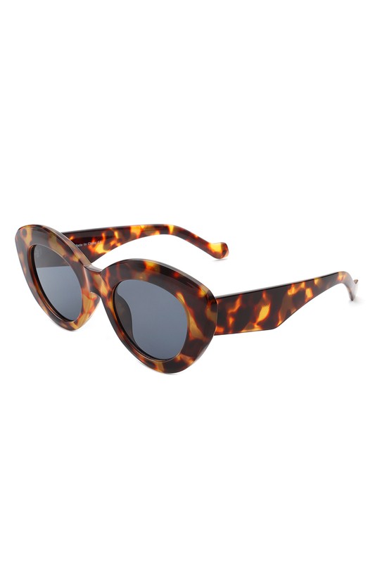Women Oval Fashion Round Cat Eye Sunglasses - bertofonsi