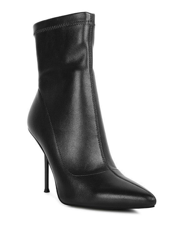 Yolo High Pointed Heeled Ankle Boot - bertofonsi
