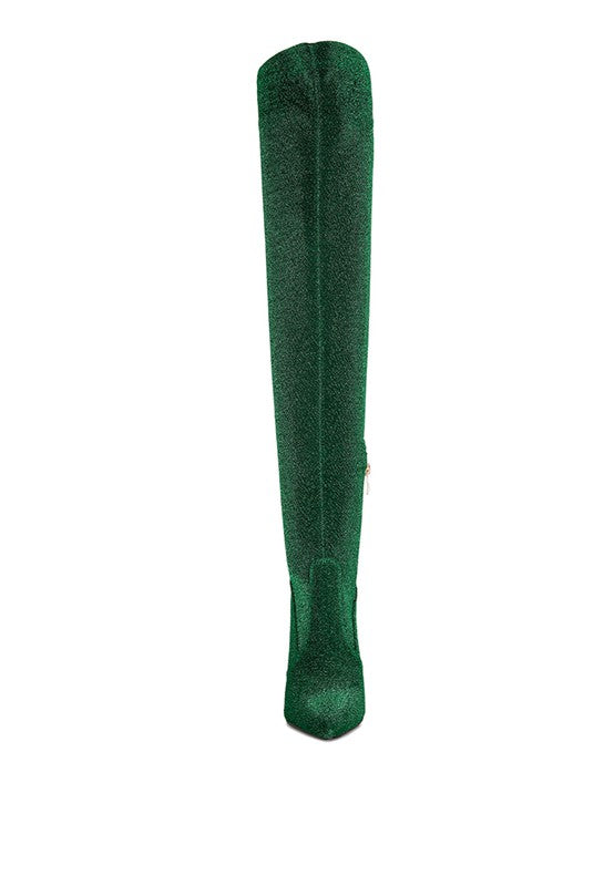 Tigerlily High Heel Knitted Long Boots - bertofonsi