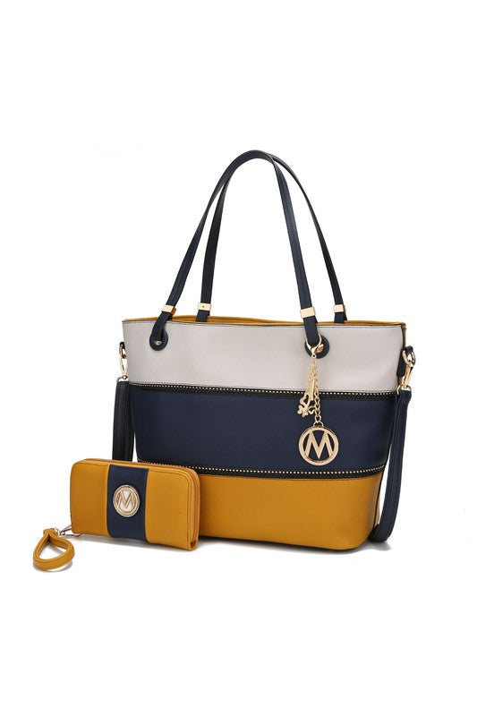 MKF Collection Vallie Color Block Tote bag by Mia - bertofonsi
