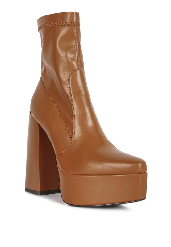 Whippers Patent Pu High Platform Ankle Boots - bertofonsi