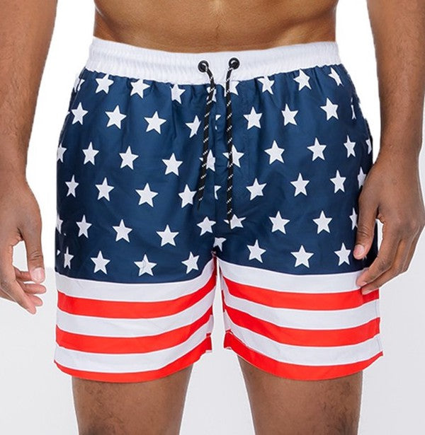 American Flag Swim Shorts - bertofonsi
