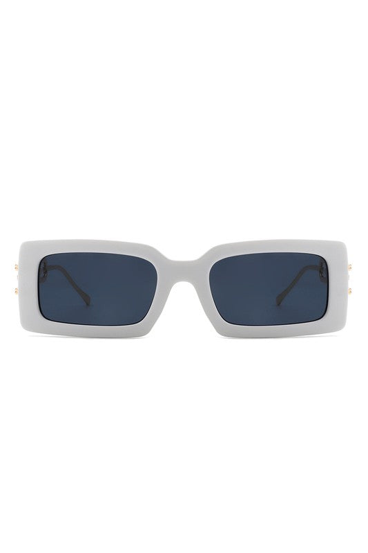 Square Flat Top Chain Link Design Sunglasses - bertofonsi