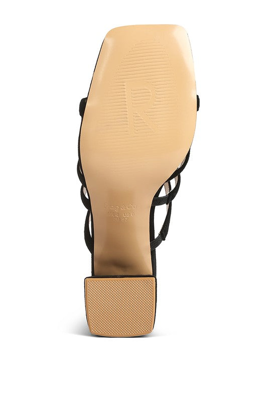 VALENTINA Strappy Casual Block Heel Sandals - bertofonsi