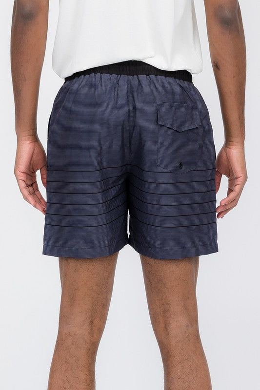 Blue stripes Swim Shorts - bertofonsi