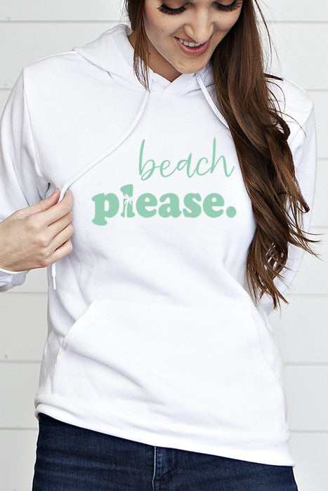 Beach Please Hoodie - bertofonsi