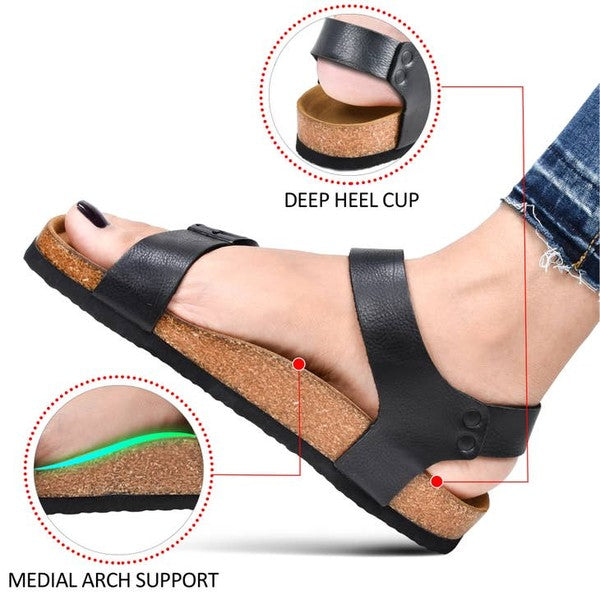 Amulet Comfortable Slingback Slide Sandals - bertofonsi