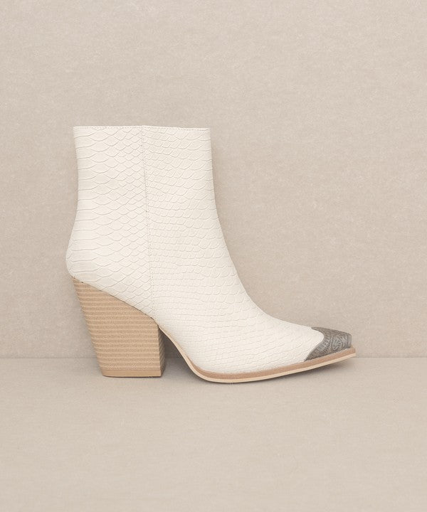 OASIS SOCIETY Zion - Bootie with Etched Metal Toe - bertofonsi