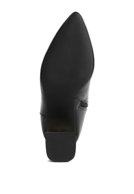 Kaira Metallic Accent Heel High Ankle Boots - bertofonsi