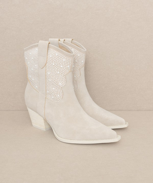 OASIS SOCIETY Cannes - Pearl Studded Western Boots - bertofonsi