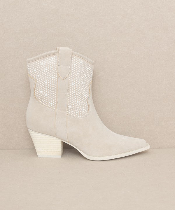 OASIS SOCIETY Cannes - Pearl Studded Western Boots - bertofonsi