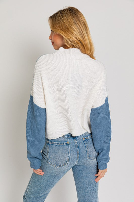 Color Block Oversize Sweater - bertofonsi