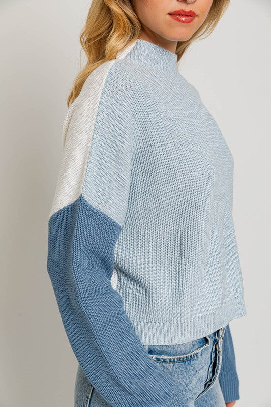 Color Block Oversize Sweater - bertofonsi