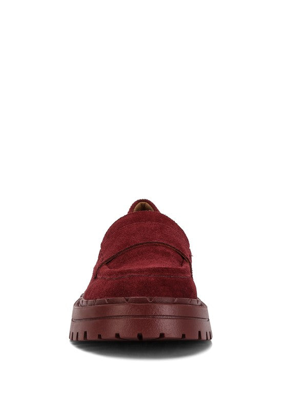 Honora Suede Chunky Loafers - bertofonsi